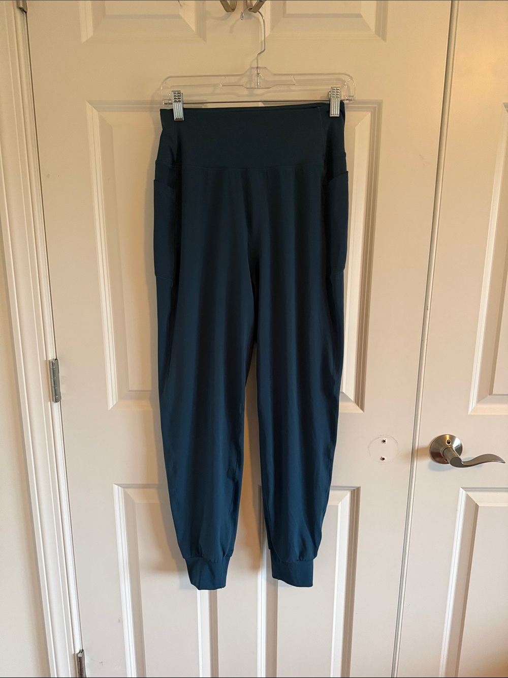 Halara High-Waist Teal Jogger Pants with Side Pockets Size Medium
